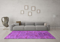 Machine Washable Oriental Purple Industrial Rug, wshurb1114pur