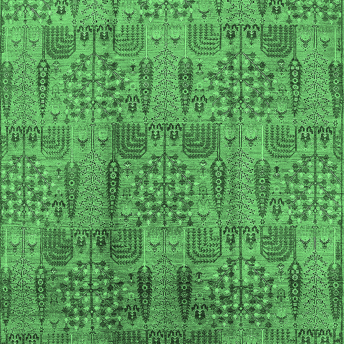 Machine Washable Oriental Emerald Green Industrial Area Rugs, wshurb1114emgrn