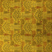 Square Oriental Yellow Industrial Rug, urb1114yw