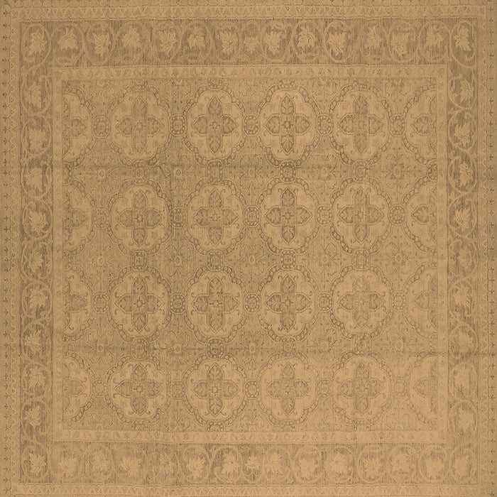 Square Oriental Brown Industrial Rug, urb1115brn