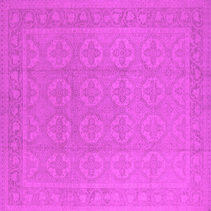 Square Machine Washable Oriental Pink Industrial Rug, wshurb1115pnk