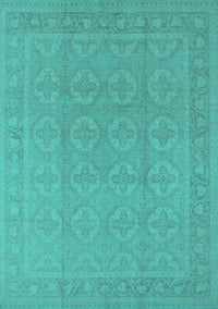 Oriental Turquoise Industrial Rug, urb1115turq