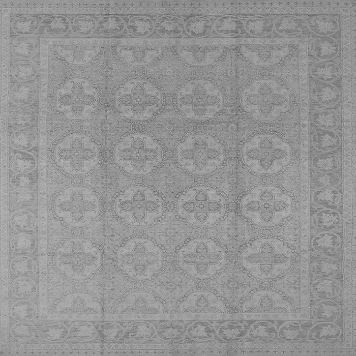 Square Machine Washable Oriental Gray Industrial Rug, wshurb1115gry
