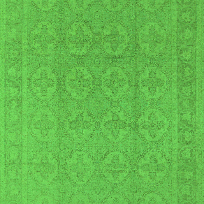Machine Washable Oriental Green Industrial Area Rugs, wshurb1115grn