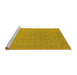 Sideview of Machine Washable Oriental Yellow Industrial Rug, wshurb1115yw