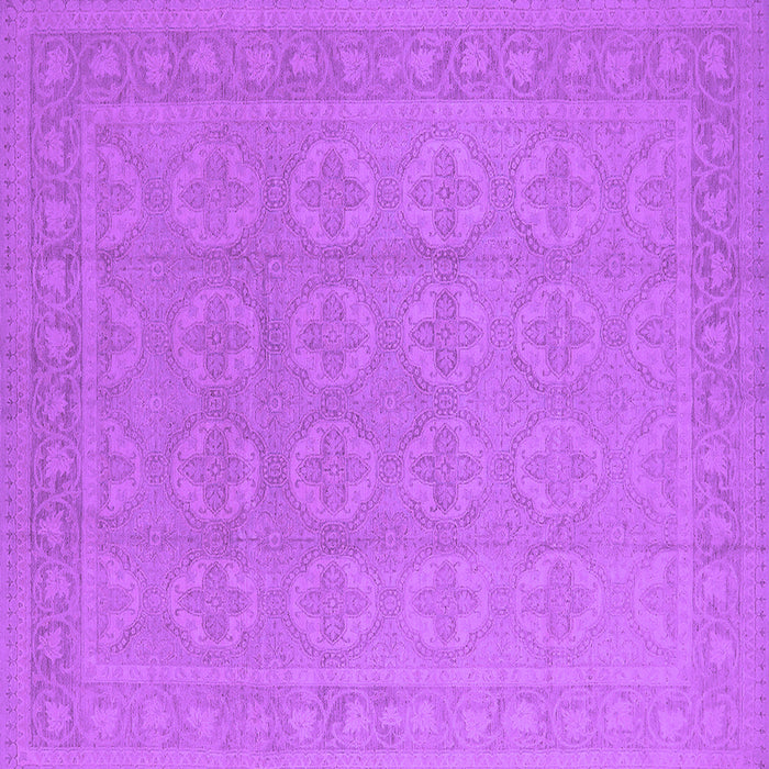 Square Machine Washable Oriental Purple Industrial Area Rugs, wshurb1115pur