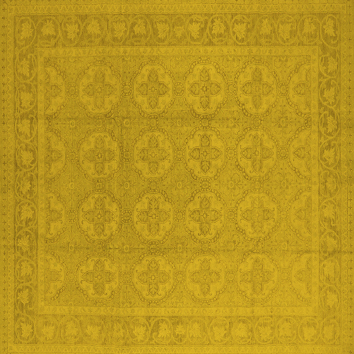 Square Oriental Yellow Industrial Rug, urb1115yw