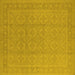 Square Oriental Yellow Industrial Rug, urb1115yw