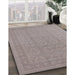 Machine Washable Industrial Modern Rose Dust Purple Rug in a Family Room, wshurb1115