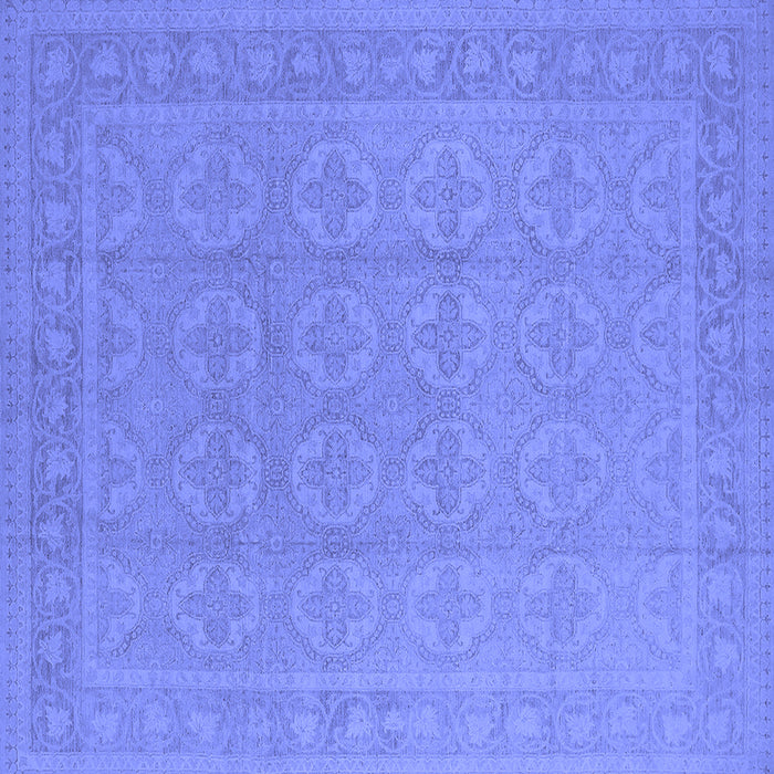 Square Oriental Blue Industrial Rug, urb1115blu