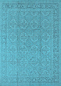 Oriental Light Blue Industrial Rug, urb1115lblu