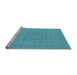 Sideview of Machine Washable Oriental Light Blue Industrial Rug, wshurb1115lblu