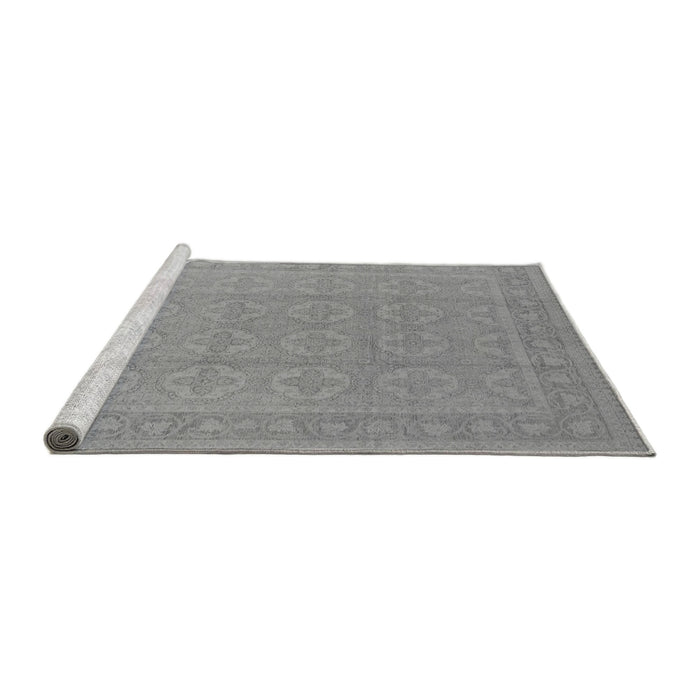 Sideview of Machine Washable Oriental Gray Industrial Rug, wshurb1115gry
