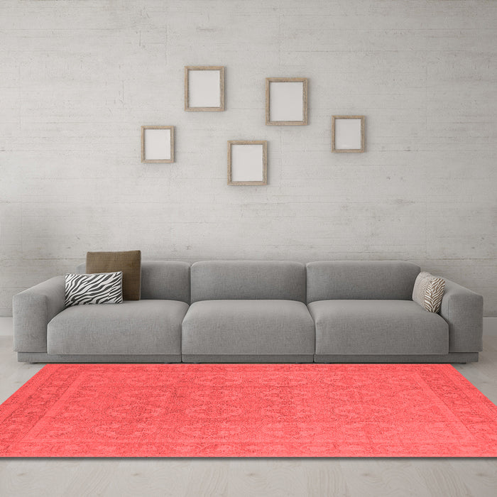 Industrial Red Washable Rugs