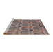 Sideview of Machine Washable Industrial Modern Rose Pink Rug, wshurb1116