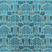 Square Machine Washable Oriental Light Blue Industrial Rug, wshurb1116lblu