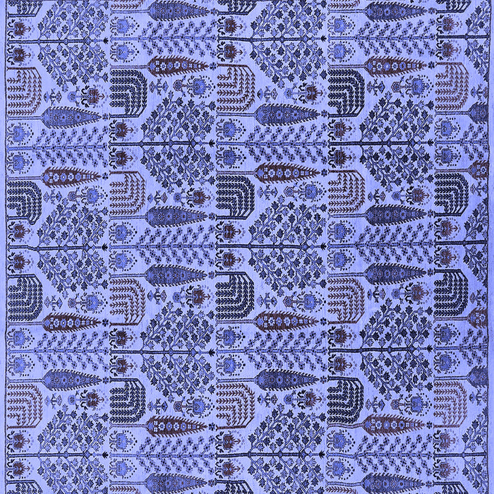 Square Oriental Blue Industrial Rug, urb1116blu