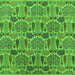 Square Oriental Green Industrial Rug, urb1116grn