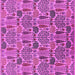 Square Machine Washable Oriental Pink Industrial Rug, wshurb1116pnk