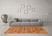 Machine Washable Oriental Orange Industrial Area Rugs in a Living Room, wshurb1116org