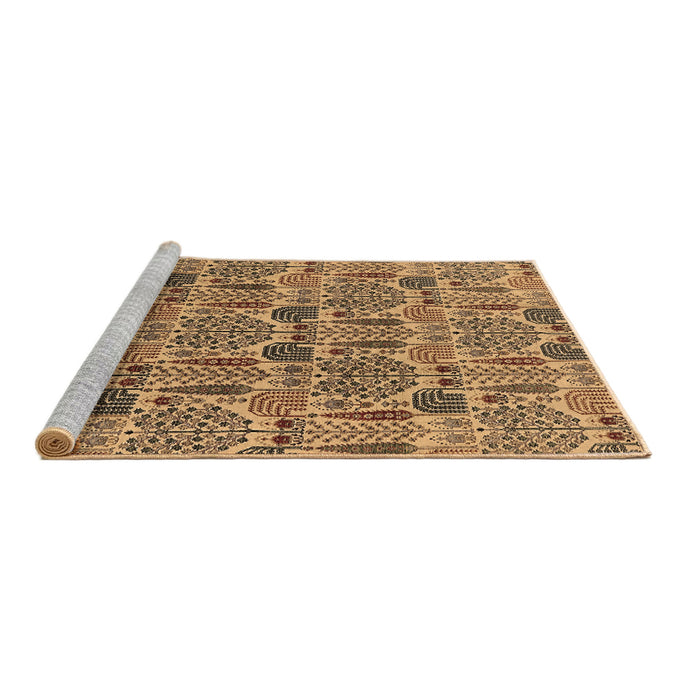 Sideview of Machine Washable Oriental Brown Industrial Rug, wshurb1116brn
