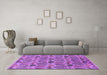 Machine Washable Oriental Purple Industrial Area Rugs in a Living Room, wshurb1116pur