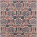 Square Mid-Century Modern Rose Pink Oriental Rug, urb1116