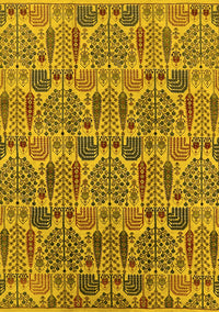 Oriental Yellow Industrial Rug, urb1116yw