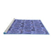 Sideview of Machine Washable Oriental Blue Industrial Rug, wshurb1116blu