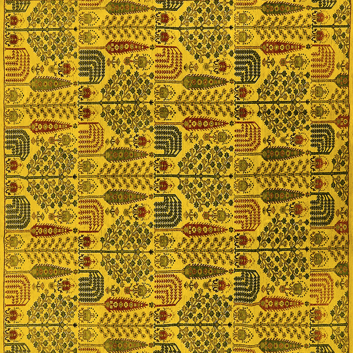 Square Oriental Yellow Industrial Rug, urb1116yw
