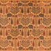 Square Machine Washable Oriental Orange Industrial Area Rugs, wshurb1116org