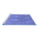 Sideview of Machine Washable Oriental Blue Industrial Rug, wshurb1117blu