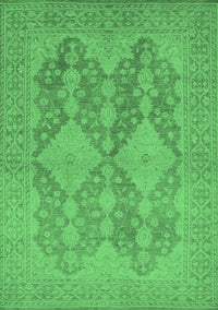 Oriental Emerald Green Industrial Rug, urb1117emgrn