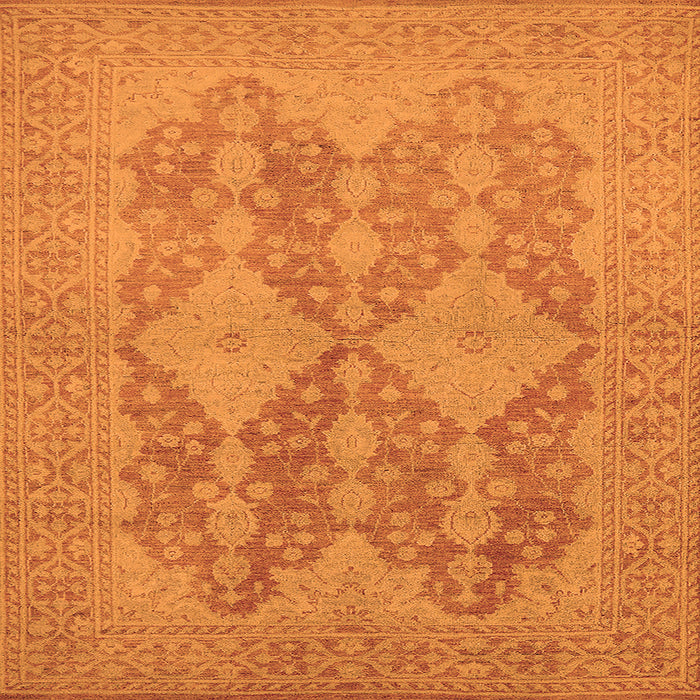 Square Oriental Orange Industrial Rug, urb1117org