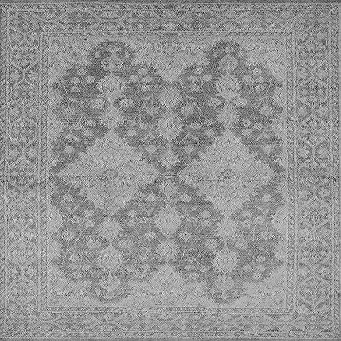 Square Machine Washable Oriental Gray Industrial Rug, wshurb1117gry