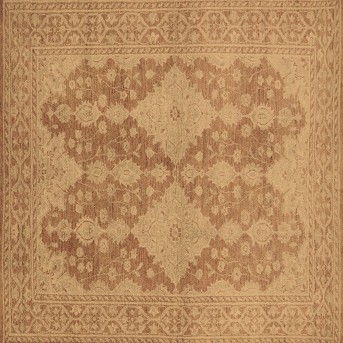 Square Oriental Brown Industrial Rug, urb1117brn