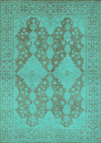 Oriental Turquoise Industrial Rug, urb1117turq