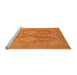 Sideview of Machine Washable Oriental Orange Industrial Area Rugs, wshurb1117org