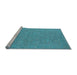 Sideview of Machine Washable Oriental Light Blue Industrial Rug, wshurb1118lblu