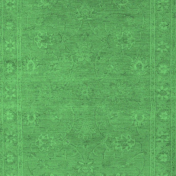 Machine Washable Oriental Emerald Green Industrial Area Rugs, wshurb1118emgrn