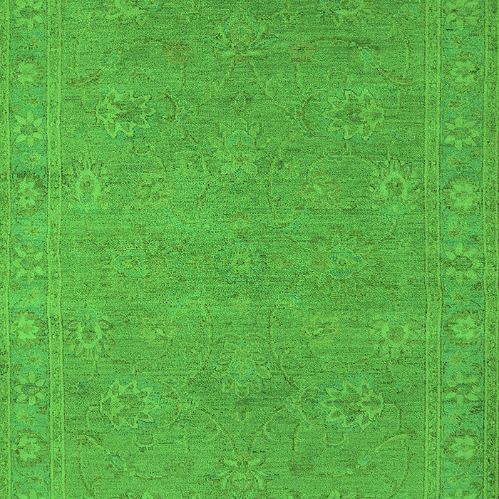 Machine Washable Oriental Green Industrial Area Rugs, wshurb1118grn