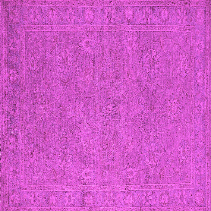 Square Machine Washable Oriental Pink Industrial Rug, wshurb1118pnk