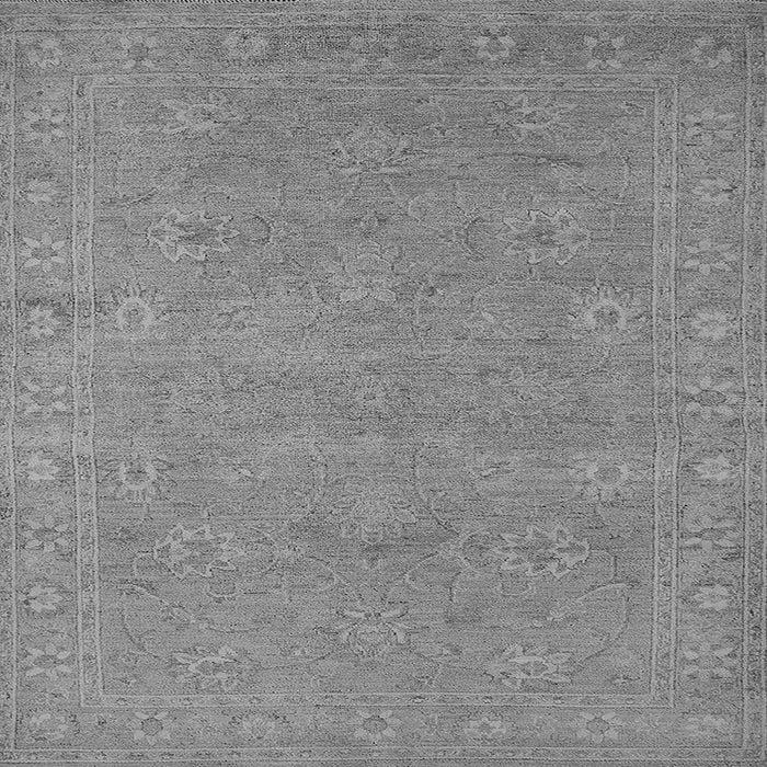 Square Machine Washable Oriental Gray Industrial Rug, wshurb1118gry