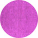 Round Oriental Pink Industrial Rug, urb1118pnk