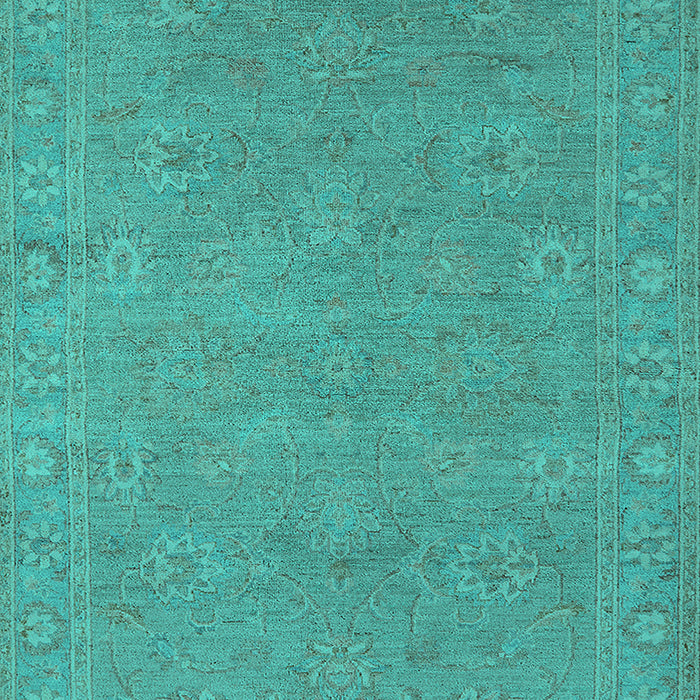 Machine Washable Oriental Turquoise Industrial Area Rugs, wshurb1118turq