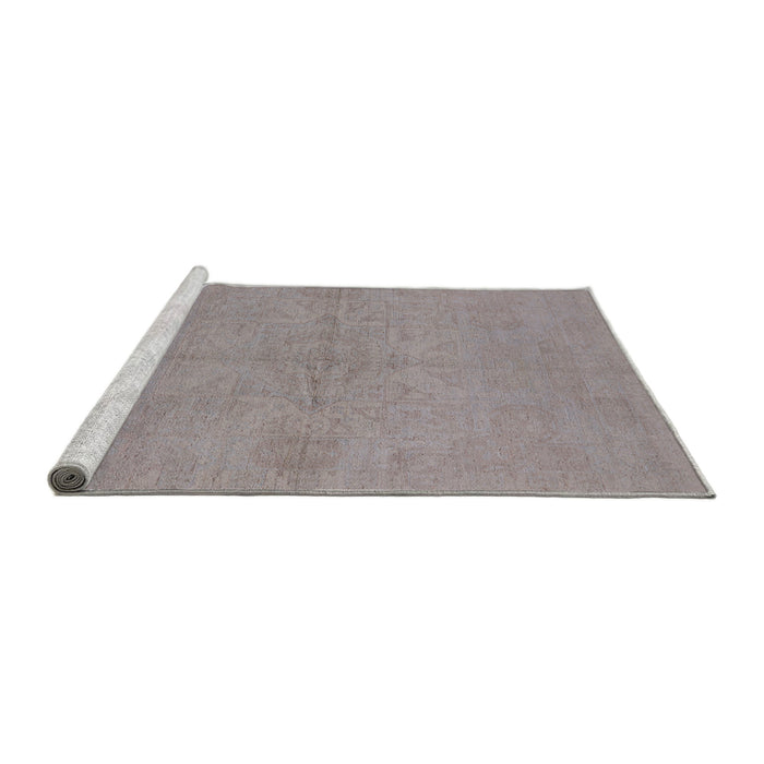 Sideview of Machine Washable Industrial Modern Rosy Brown Pink Rug, wshurb1119