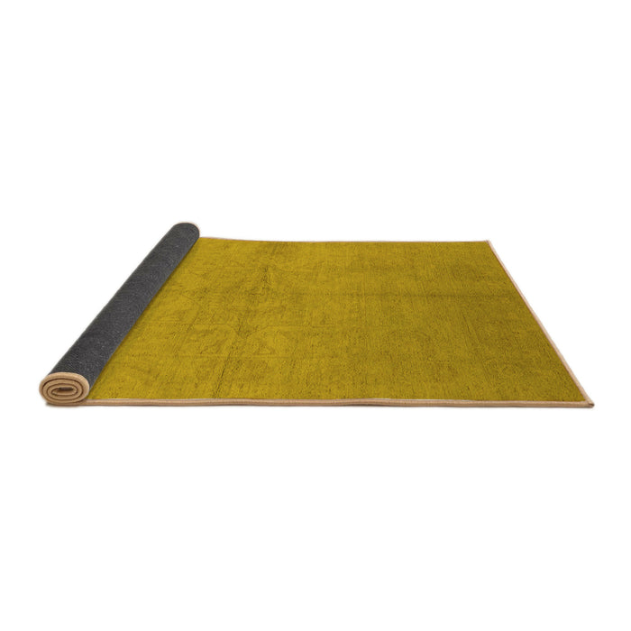 Sideview of Oriental Yellow Industrial Rug, urb1119yw