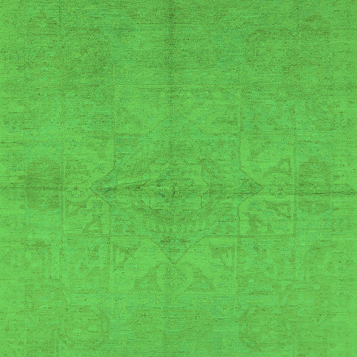 Machine Washable Oriental Green Industrial Area Rugs, wshurb1119grn