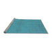 Sideview of Machine Washable Oriental Light Blue Industrial Rug, wshurb1119lblu