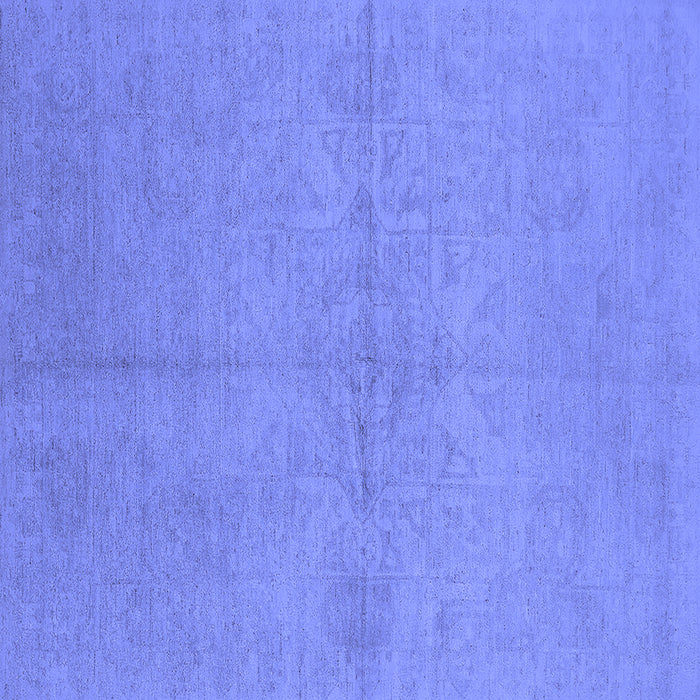 Square Oriental Blue Industrial Rug, urb1119blu